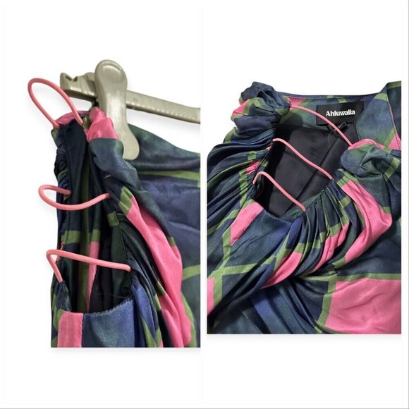 Ahluwalia  Cutout Draped Printed Mini‎ Skirt, UK12/US 8, New with tag - Picture 11 of 15